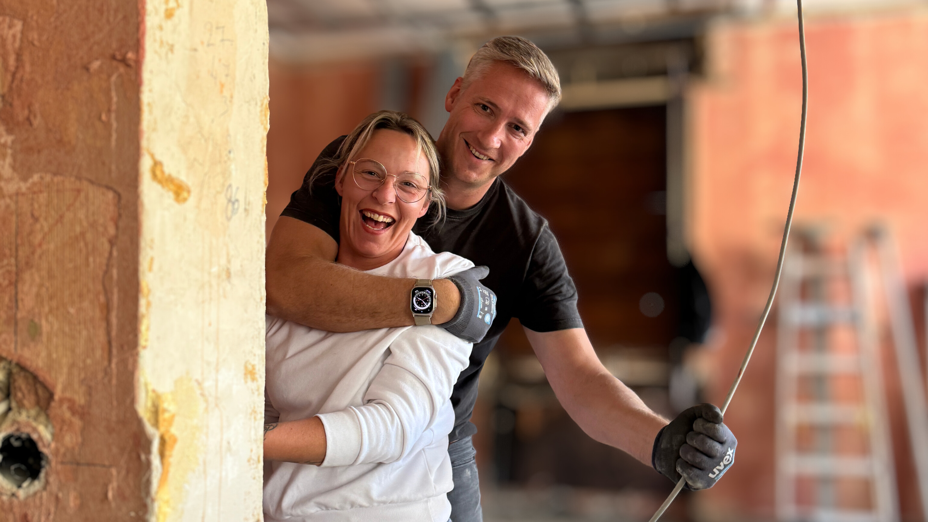 Rudolf Ring auf einer Baustelle